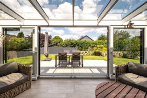 Blick auf die Terrasse